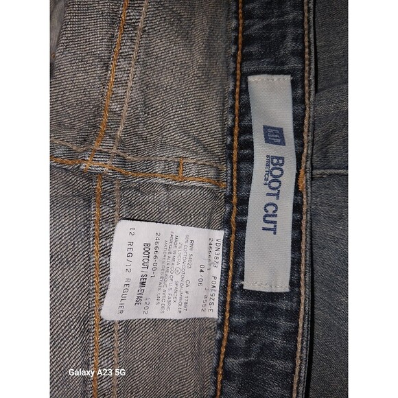 Gap Womens Size 12 Medium Wash Mid Rise Distressed Bootcut Denim Jeans - Picture 5 of 6
